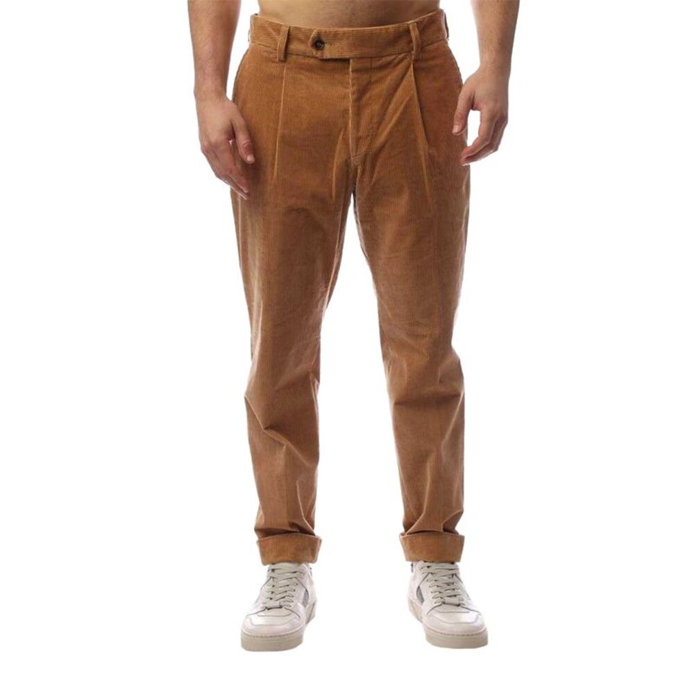 Boss Mens Perin Pleated Roll Up Pants / Beige